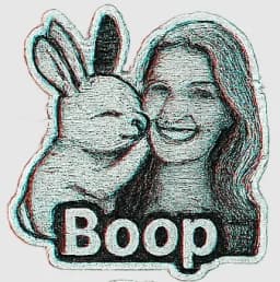Glitch Anaglyph 3-D AI meme style preview - artistic template for viral content creation